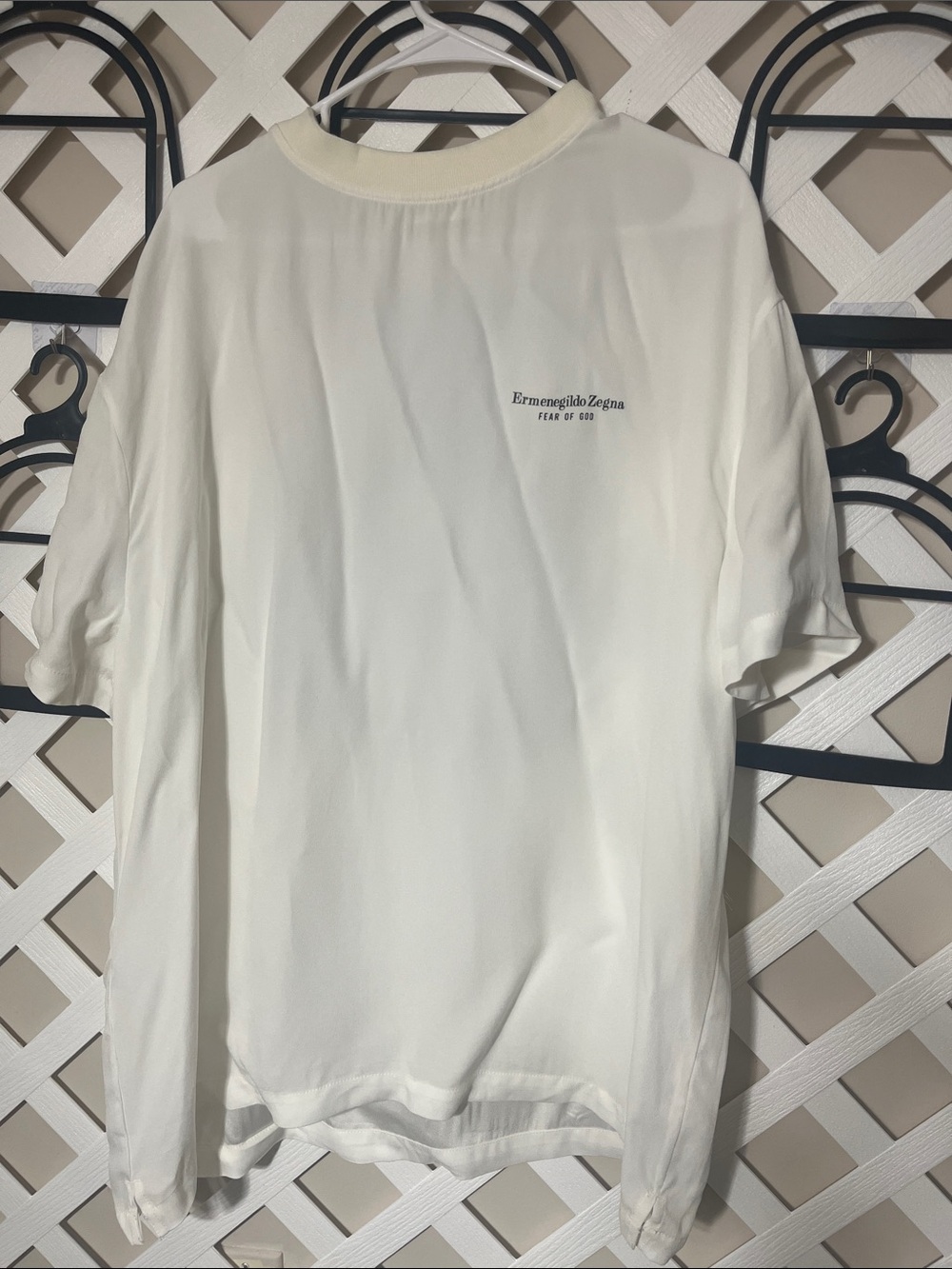 Ermenegildo Zegna Cream Short-Sleeve Logo Tee